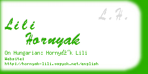 lili hornyak business card